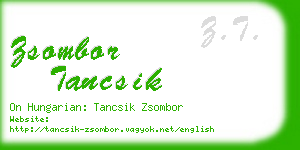 zsombor tancsik business card